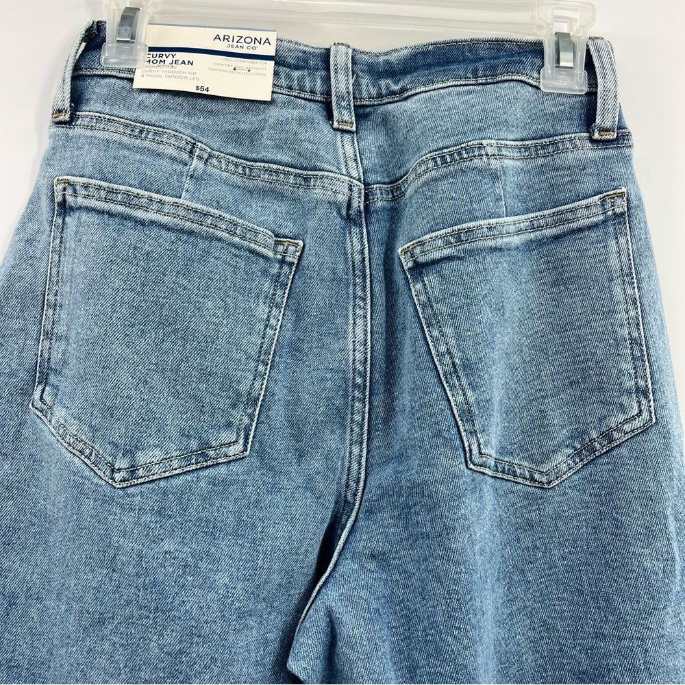 Arizona Curvy Mom Jeans 7 Cherry Embroidered Highest Rise Y2K NWT - Picture 5 of 9